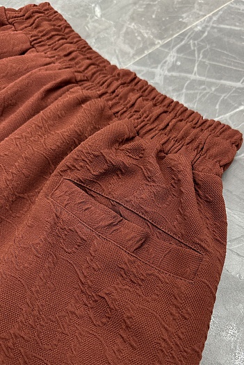 Мужские бордовые шорты Dior logo all-over embossed   