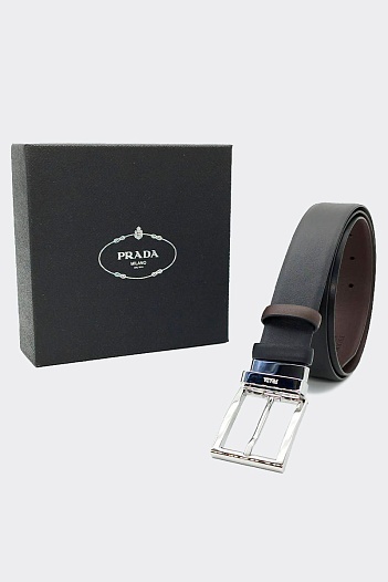 Кожаный ремень Prada ширина 3.5 см, длина 120 см)   