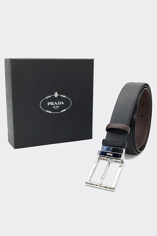 Кожаный ремень Prada ширина 3.5 см, длина 120 см)