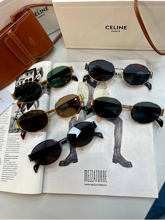 Солнцезащитные очки Celine Triomphe - Brown / Blue / Gold
