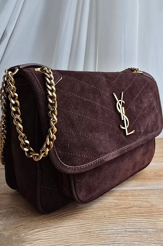 Замшевая сумка Yves Saint Laurent 28x19 см