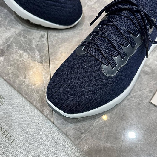 Мужские кроссовки Brunello Cucinelli knitted - Navy   