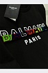 Чёрная мужская футболка Balmain textured-logo