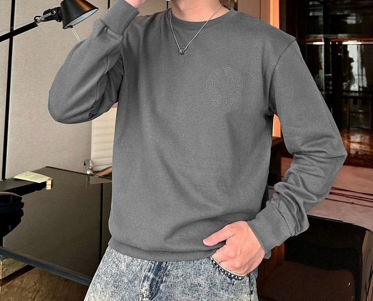 Мужской свитшот Chrome Hearts серого цвета