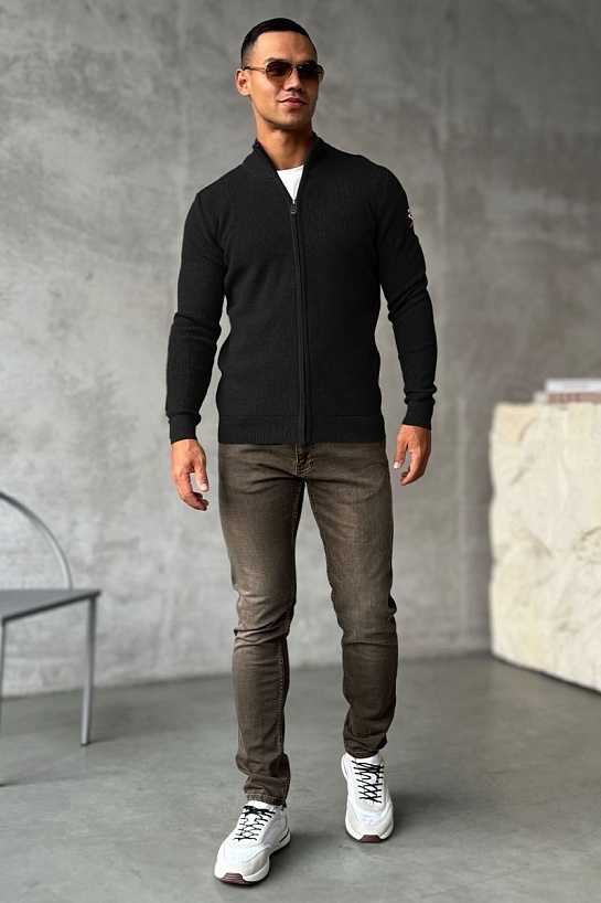 Мужская кофта Paul & Shark zip-up - Black