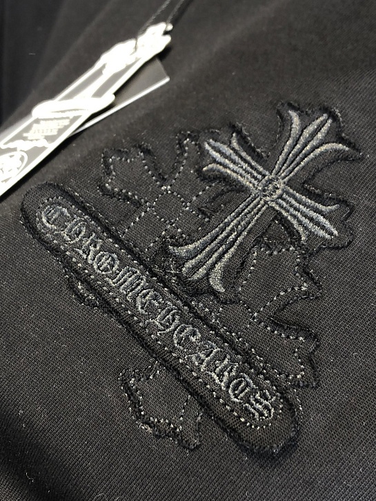 Чёрная оверсайз футболка Chrome Hearts Premium