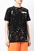 Мужская чёрная футболка Off-White x Marais Splatter print