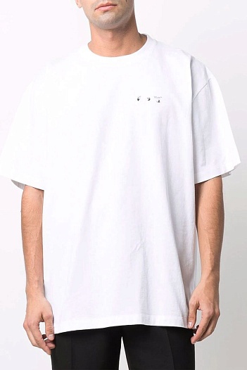 Белая оверсайз футболка Off-White Arrows   