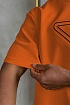 Оранжевая оверсайз футболка Prada Milano logo