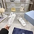 Женские кожаные сандалии Prada Monolith - White