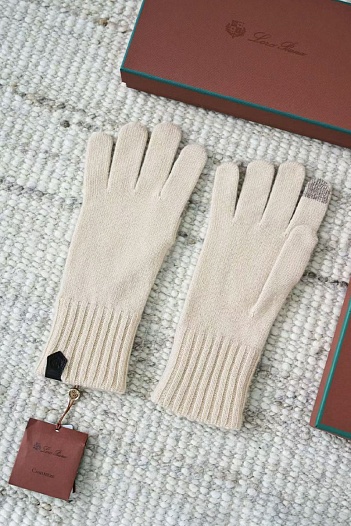 Кашемировые перчатки Loro Piana premium - Beige   
