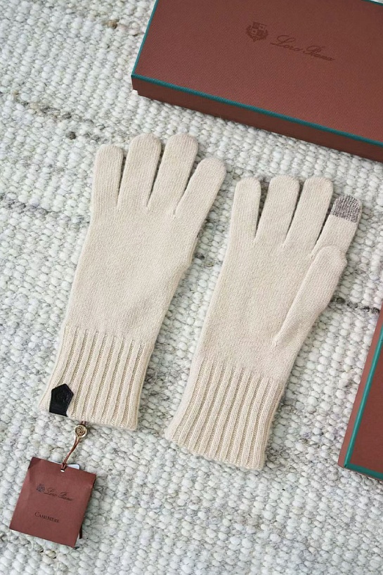Кашемировые перчатки Loro Piana premium - Beige