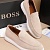 Замшевые лоферы Hugo Boss embossed logo - Beige
