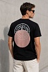 Мужская чёрная футболка Stone Island logo-print