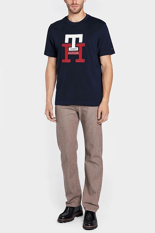 Тёмно-синяя футболка Tommy Hilfiger TH Monogram