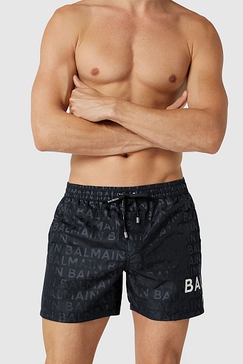 Мужские чёрные шорты Balmain Paris   