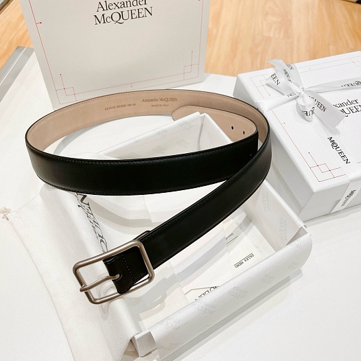 Кожаный ремень Alexander McQueen Premium (ширина 3.5 см)   