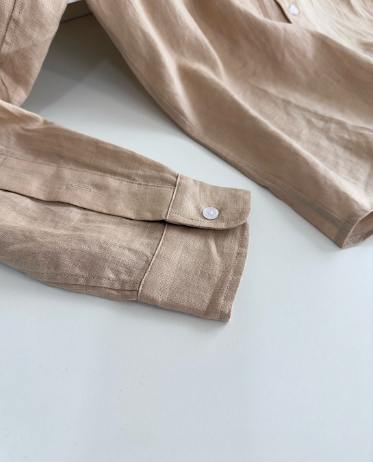 Льняная рубашка Polo Ralph Lauren pony-embroidered - Beige