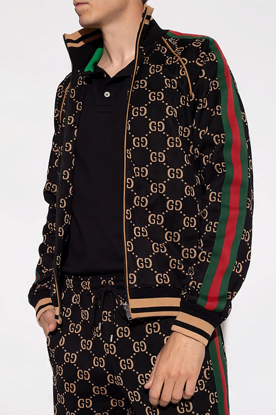 Чёрный спортивный костюм Gucci GG monogram
