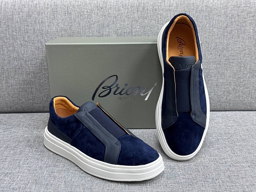 Мужские комбинированные слипоны Brioni   