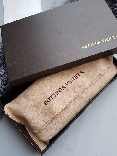 Портмоне с молнией Bottega Veneta - Black 20x10 см   