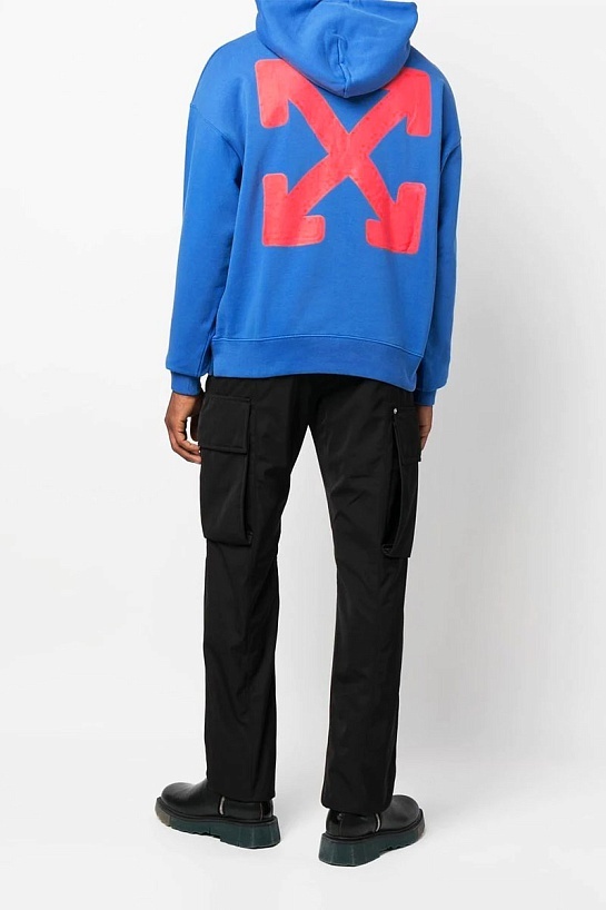 Синее худи Off-White Emotion Arrow-print