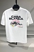 Белая оверсайз футболка Casablanca graphic-print
