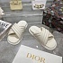 Женские кожаные шлёпанцы Dior D-Cross - White