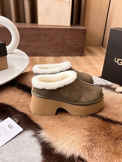 Женские замшевые ботинки UGG Heights Mini - Brown   