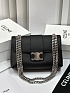 Женская сумка Celine Victorire Medium Premium 21x12x7 см - Black / Silver