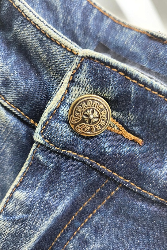 Мужские синие джинсы Chrome Hearts Premium