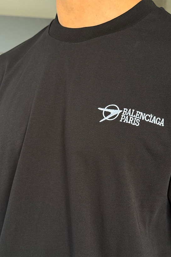 Оверсайз футболка Balenciaga Paris - Black