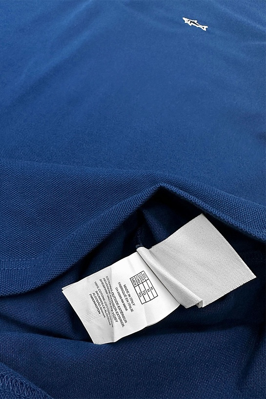 Синее поло Paul & Shark logo-embroidered