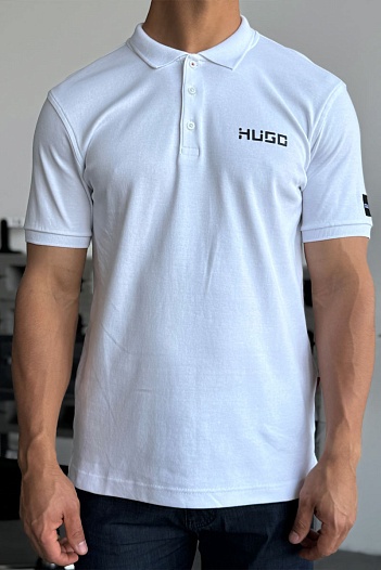Мужское белое поло Hugo Boss   