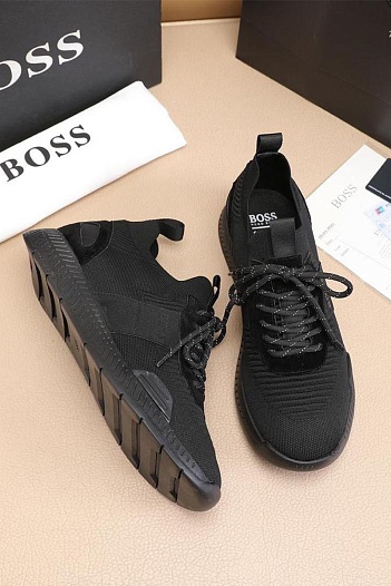 Текстильные кроссовки Hugo Boss Titanium - Black   