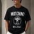 Чёрная оверсайз футболка Moschino Double Question Mark Logo