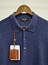 Синее поло с длинным рукавом Loro Piana premium