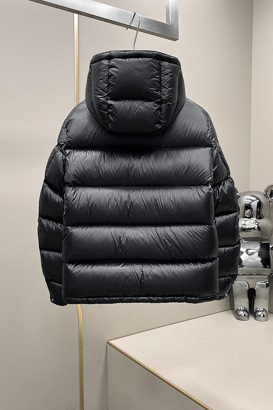 Мужской пуховик Prada logo-plaque - Black