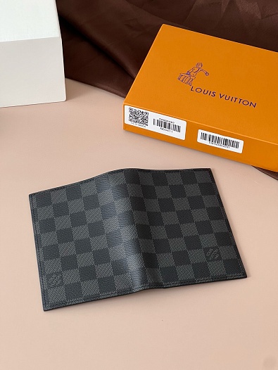 Кожаная обложка для паспорта Louis Vuitton Premium 14x9.5x1.5 см   