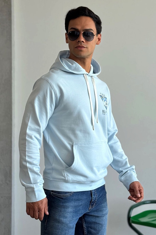 Мужское голубое худи Casablanca Par Avion