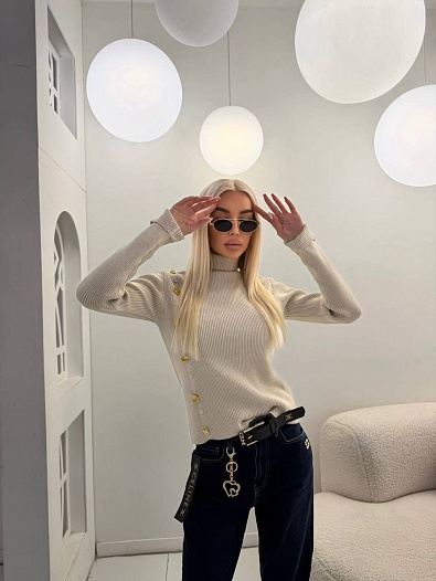 Женская водолазка Schiaparelli premium - Beige   