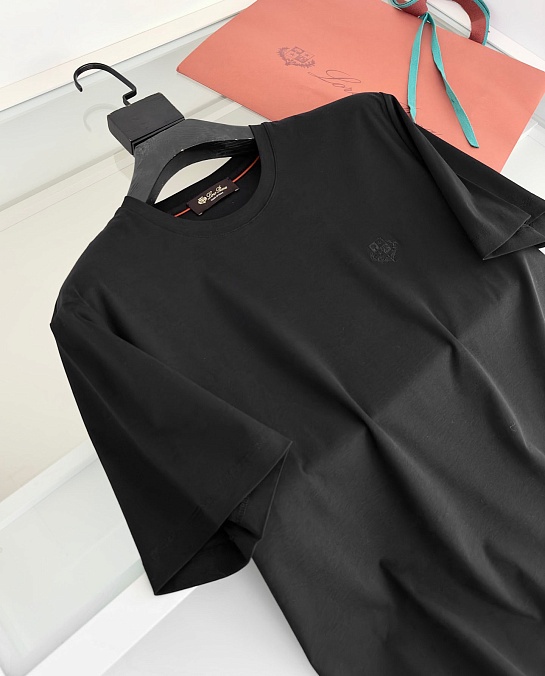 Мужская чёрная футболка Loro Piana