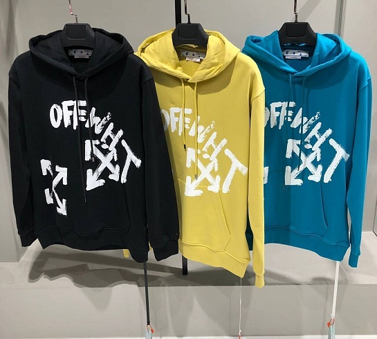 Чёрное худи Off-White Arrows-print