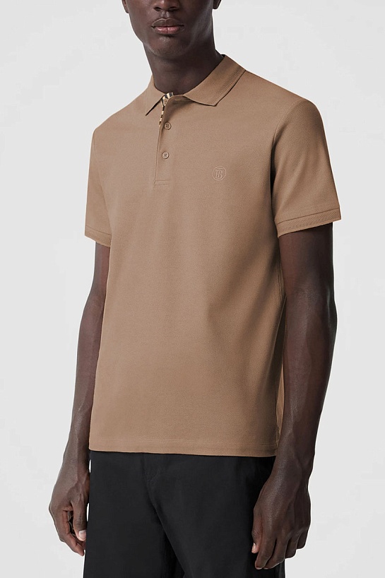 Мужское поло Burberry TB logo - Brown
