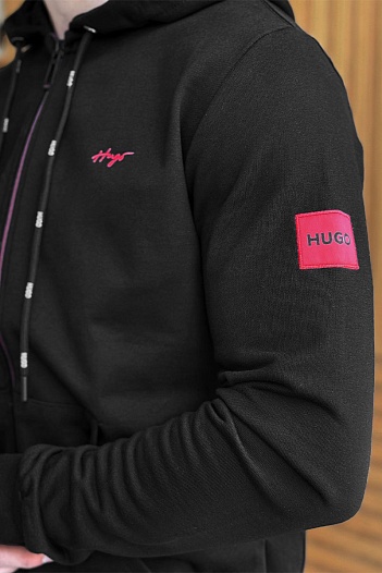 Кофта на молнии Hugo Boss чёрного цвета   