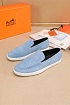 Мужские замшевые лоферы Hermes Julian - Blue