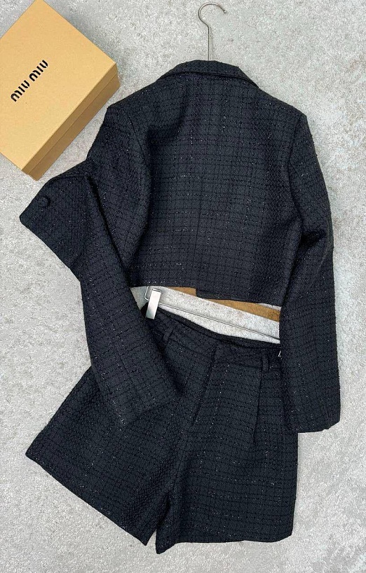 Женский костюм в клетку MIU MIU premium - Black
