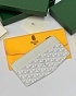 Кожаный кошелек Goyard Insert Louise Premium 21x11см - White