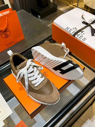 Женские комбинированные кроссовки Hermes Bouncing premium   