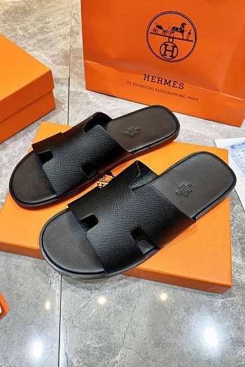 Мужские шлёпанцы Hermes Izmir - Black   
